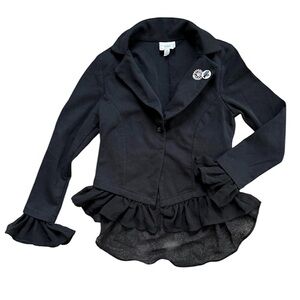 Disney | D-Signed Special Edition Black Blazer w/ Ruffle Hem | Size M (10-12)